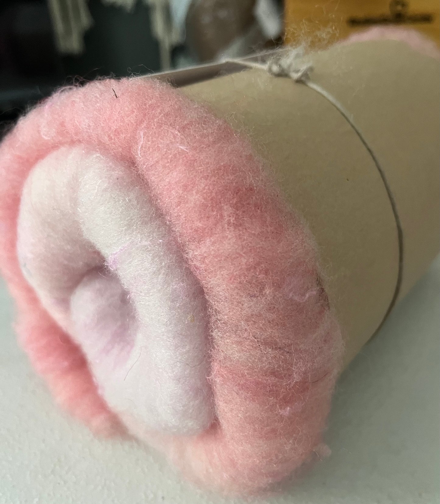 Light to Dark Pink Batt - Hand processed Romney