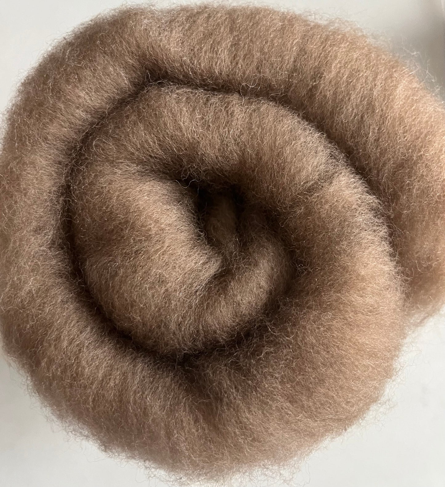 Natural Light Brown Batt - Hand processed Haunui
