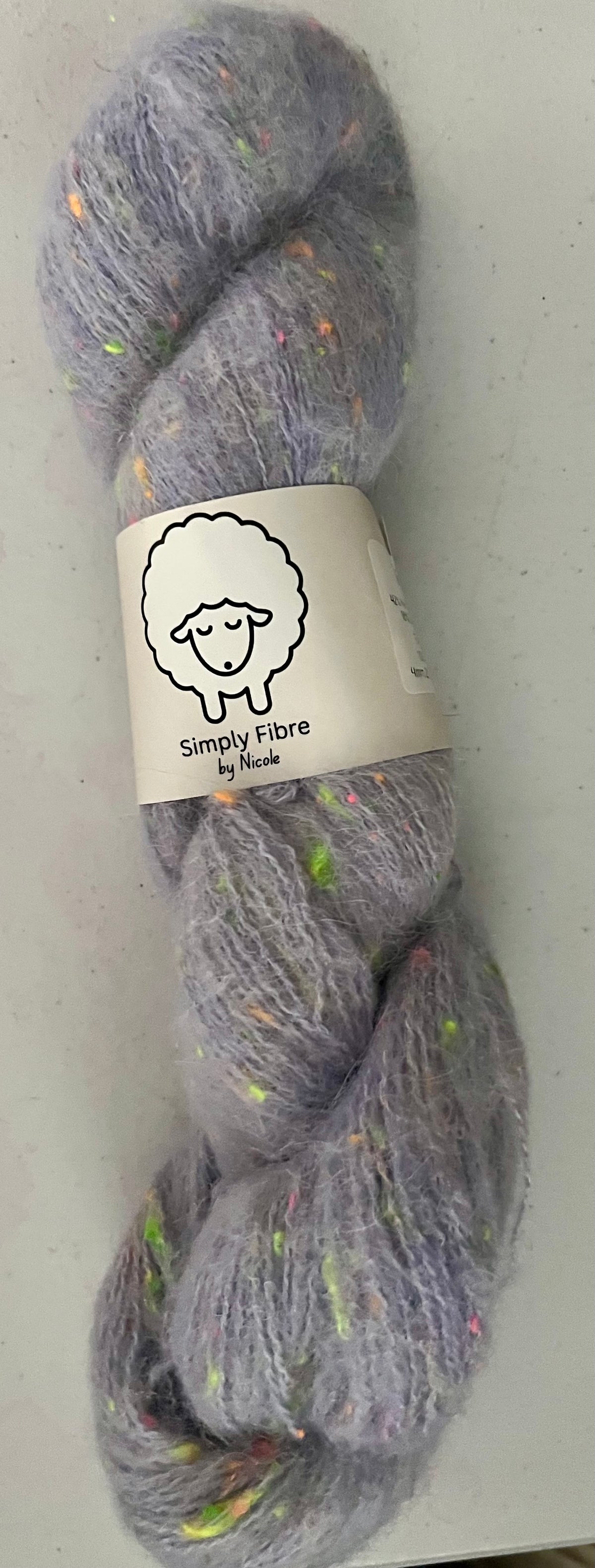 Wisteria - Neon Neps Fluff Yarn
