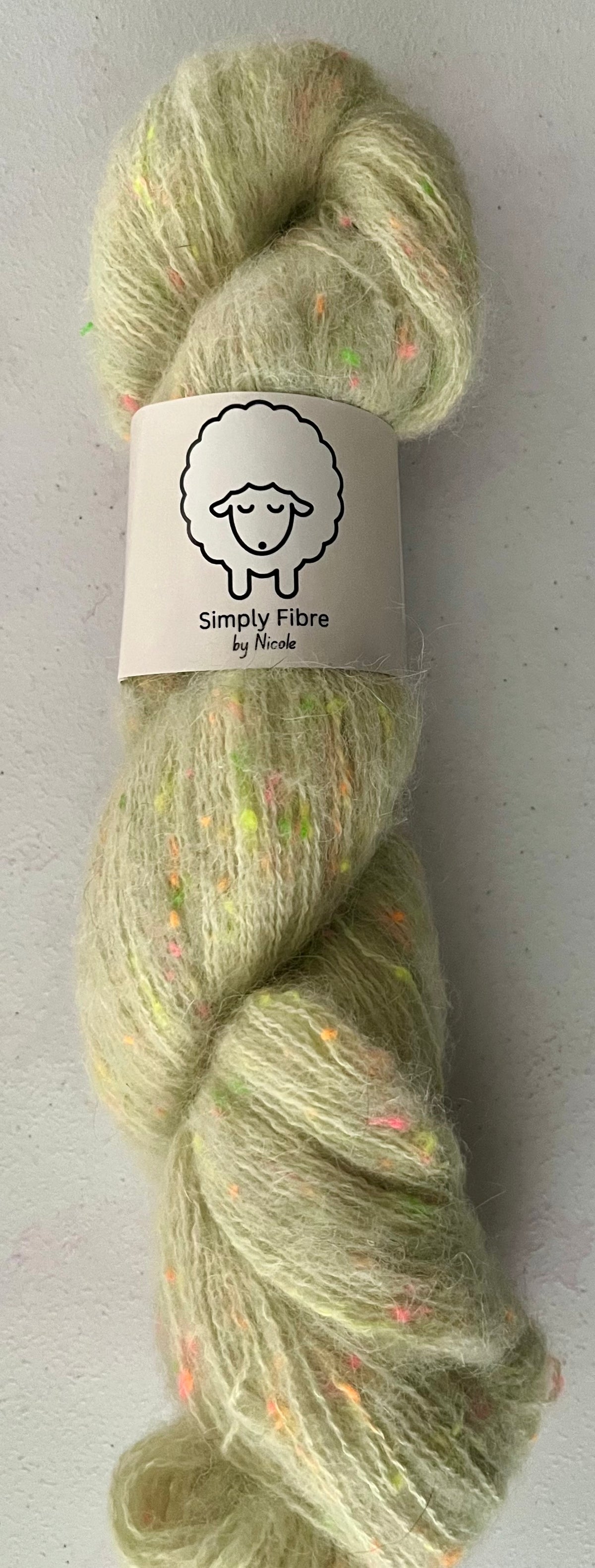 Pistachio - Neon Neps Fluff Yarn